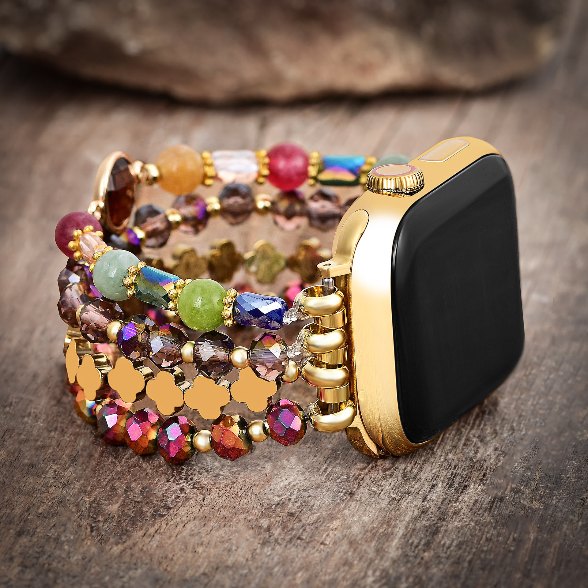 Amber-colored Fashionable Elastic Strap For Watches - Image 1