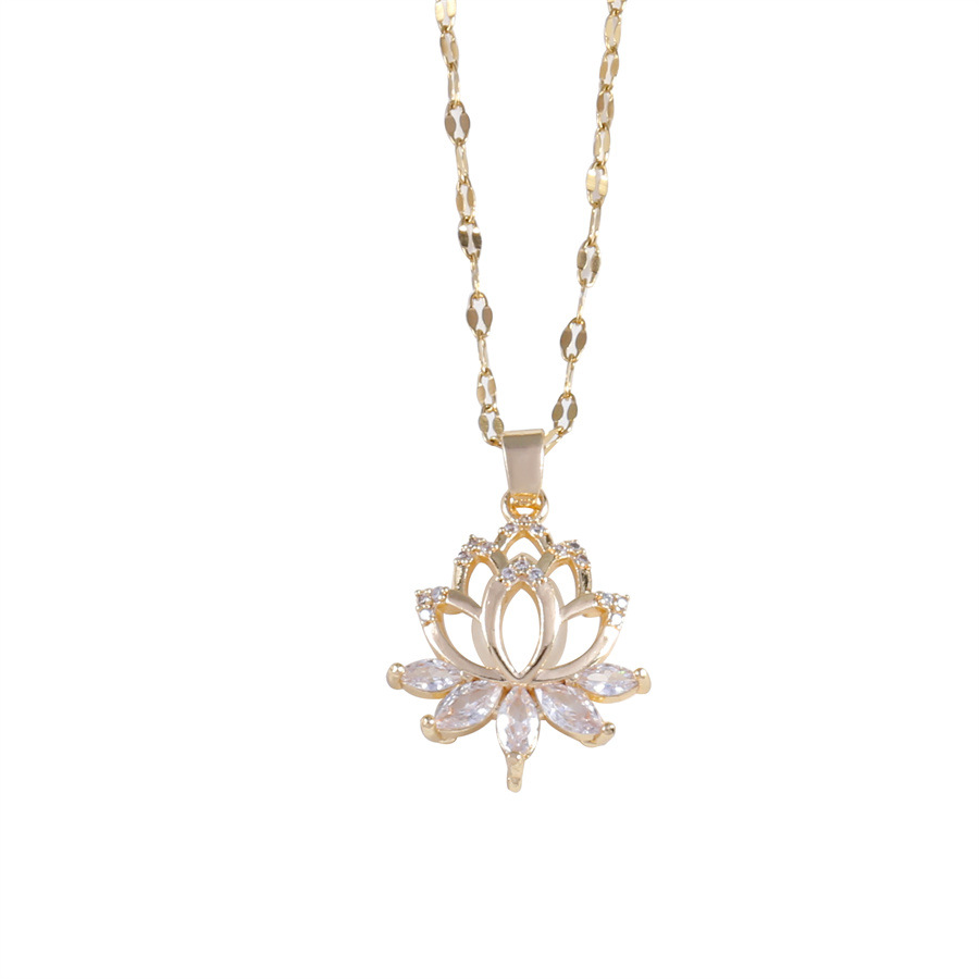 Women's Zircon Titanium Steel Necklace Special Interest Light Luxury