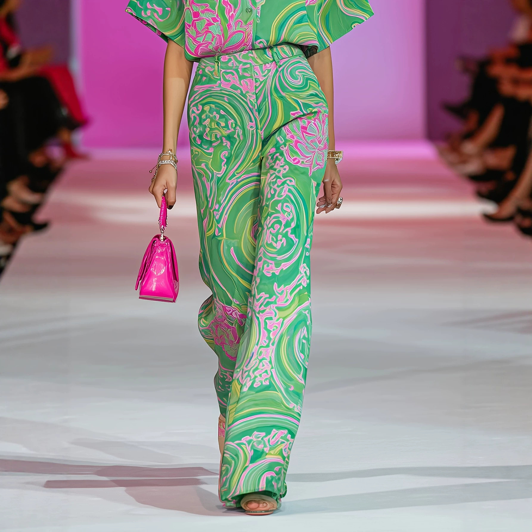 Casual Printed Lapel Short-sleeve Shirt And Straight-leg Trousers Set 4