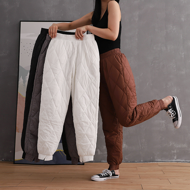 Thickened Thermal Pants Slimming Jogger Pants High-waisted Loose Casual Pants