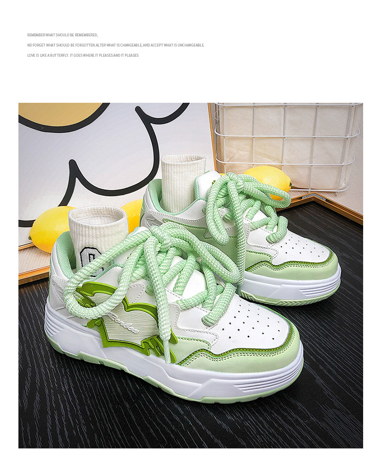 Color Contrast Patchwork Bread Shoes Increased By Light Casual Shoes - Image 17