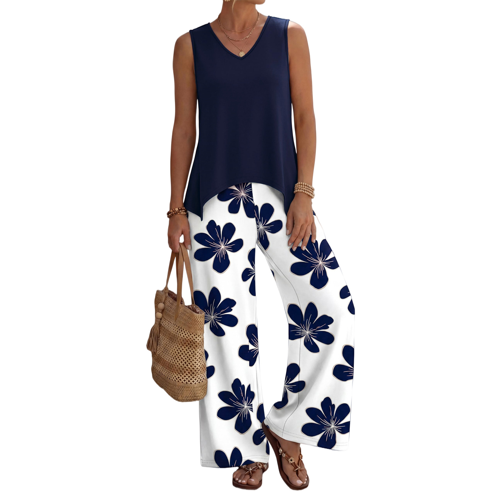 New Printed Vest And Pants Two-piece Set 54864f31 431e 4cb4 Af53 52d46d39fece