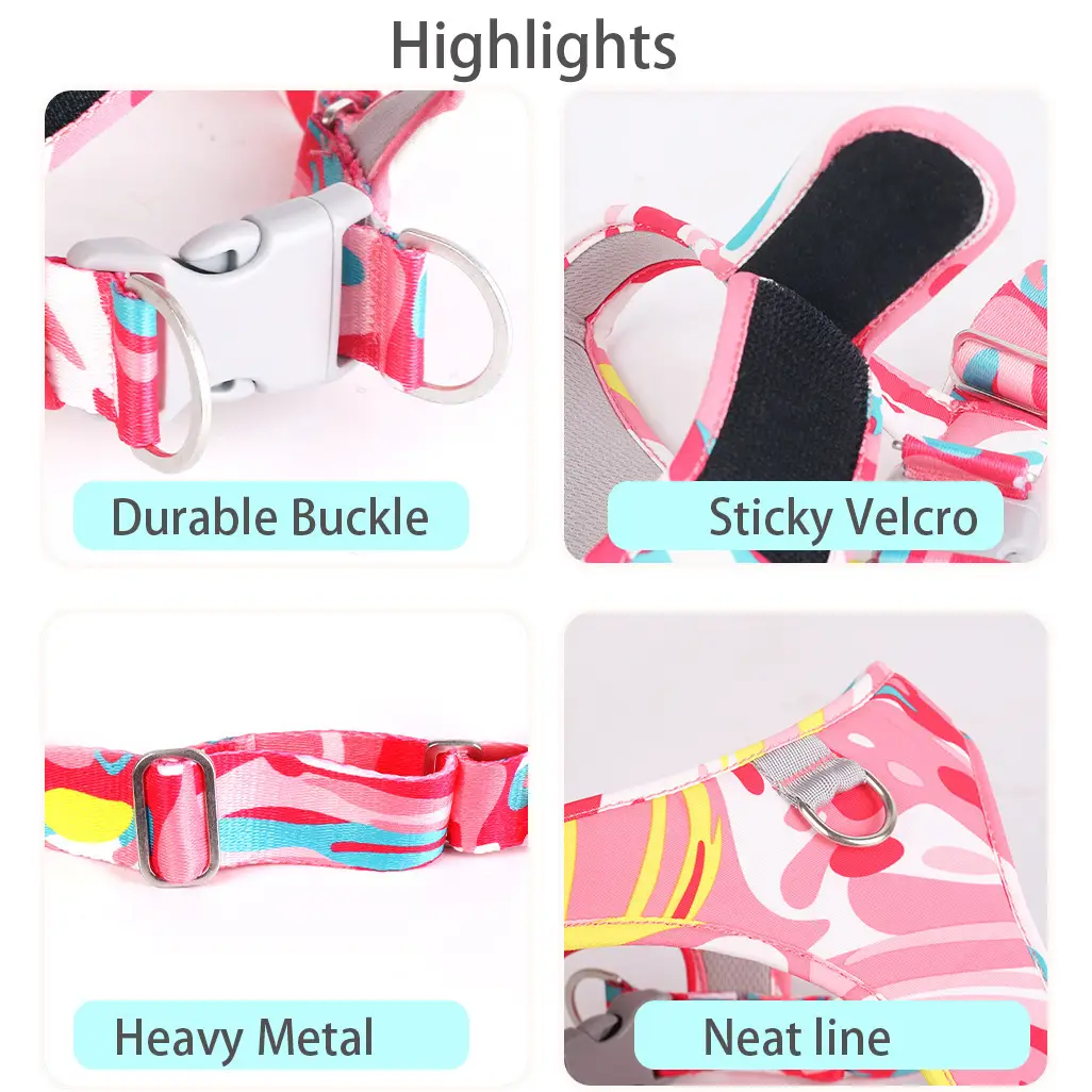 Printed Breathable Pet Harness Suit