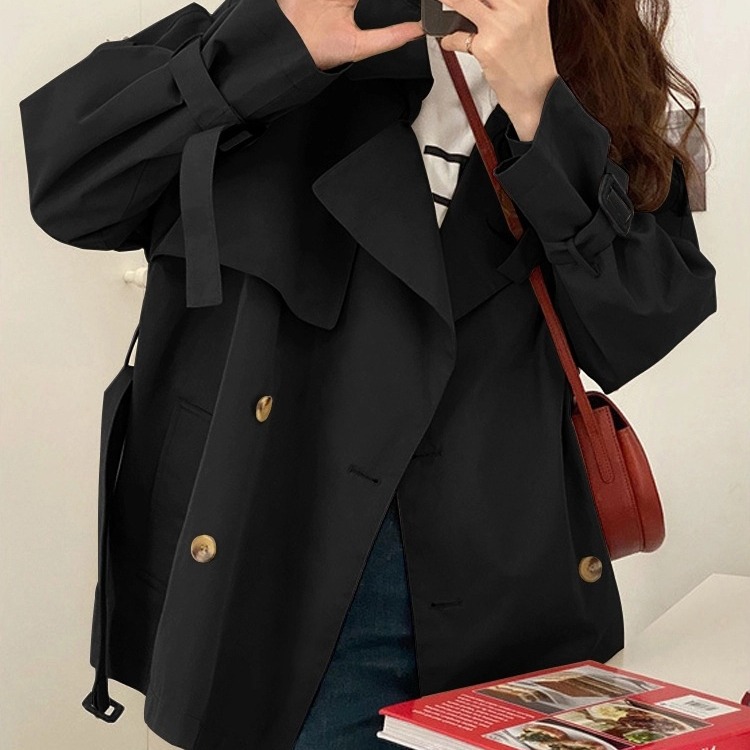 Early Spring/Autumn New Windbreaker Jacket Women's Coat Short for Petite, British Style Chic, Trendy This Year