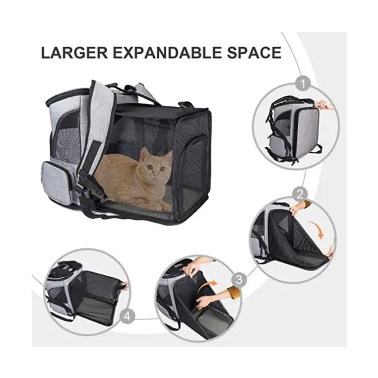 Portable Breathable Mesh Backpack For Cats And Dogs For Outings