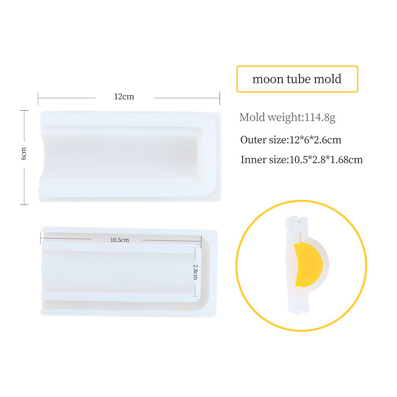 Silicone Moon Tube Mold 12cm