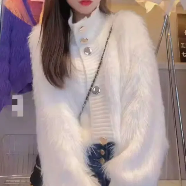 Women's Fashion Casual All match Cardigan White - Shop at LoveMi
