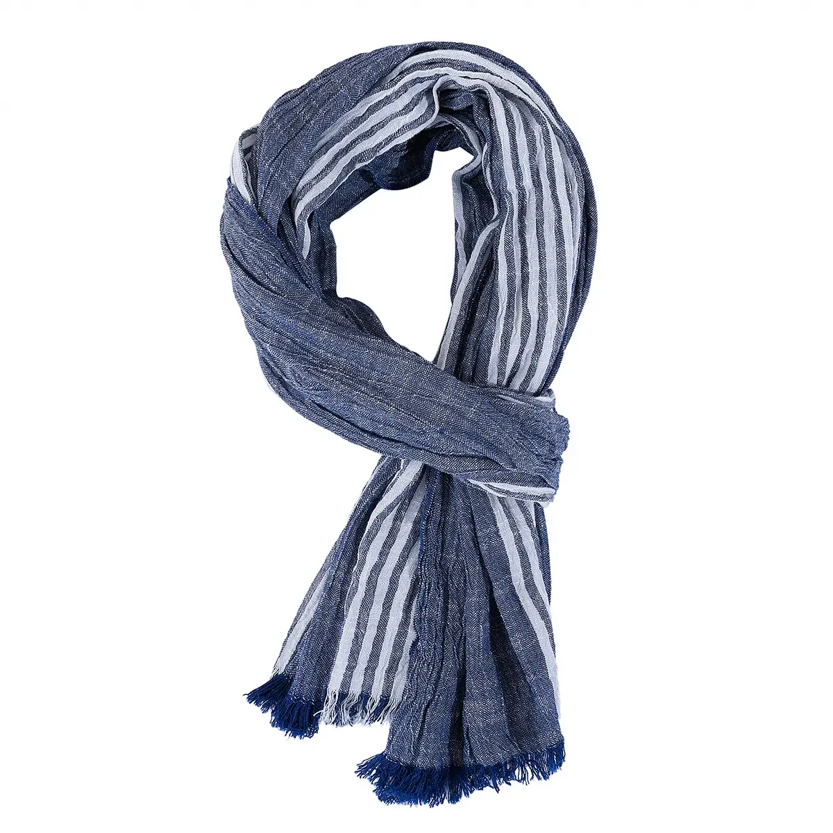 Men's Scarf Spring And Summer Pinstripe Color Matching