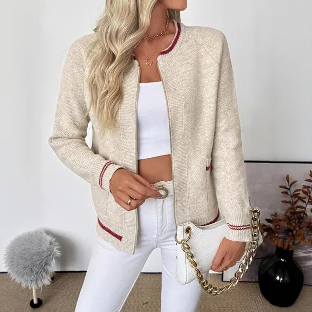 Sweater High grade Fashionable Cardigan Top For Women Gray - Shop at LoveMi