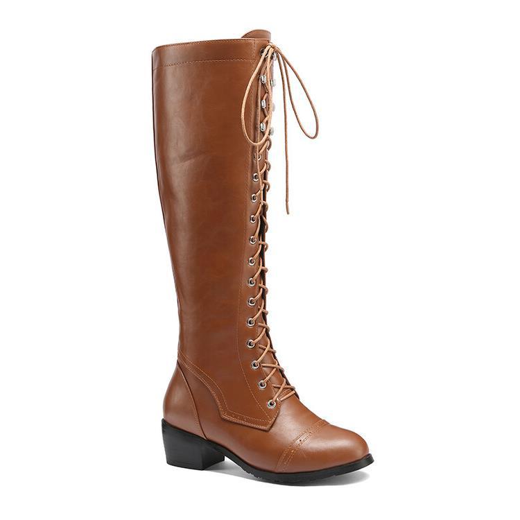 Over-the-Knee Boots with Crisscross Straps, picture 2 of 5