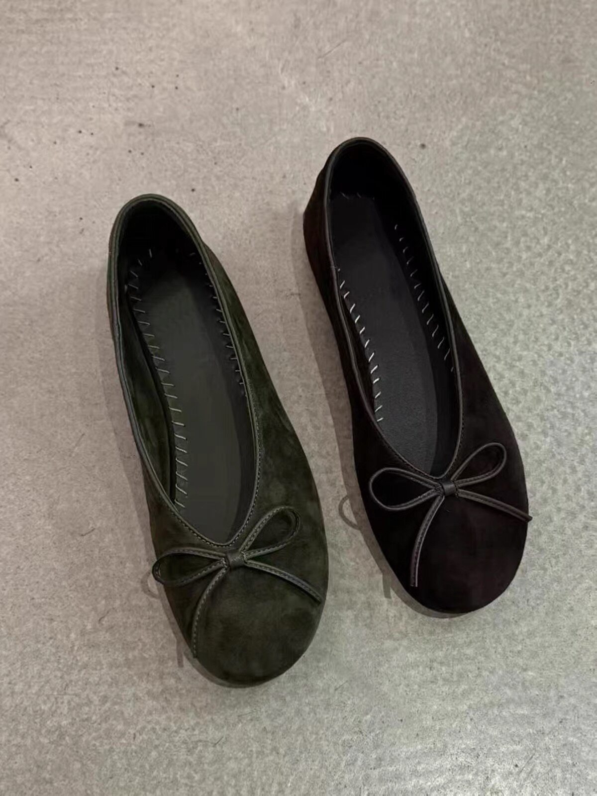 Suede Round-Toe Ballet Flats, picture 4 of 4