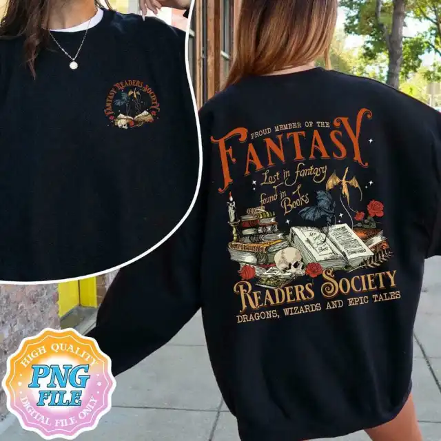 Men's And Women's Fantasy Readers Comfortable Bookish Sweater Black2 - Shop at LoveMi
