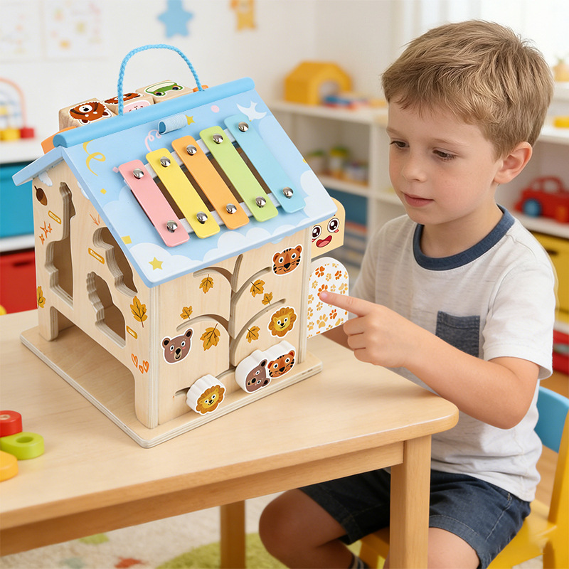 Wooden Multifunctional Smart Playhouse Educational Toy — foto 4