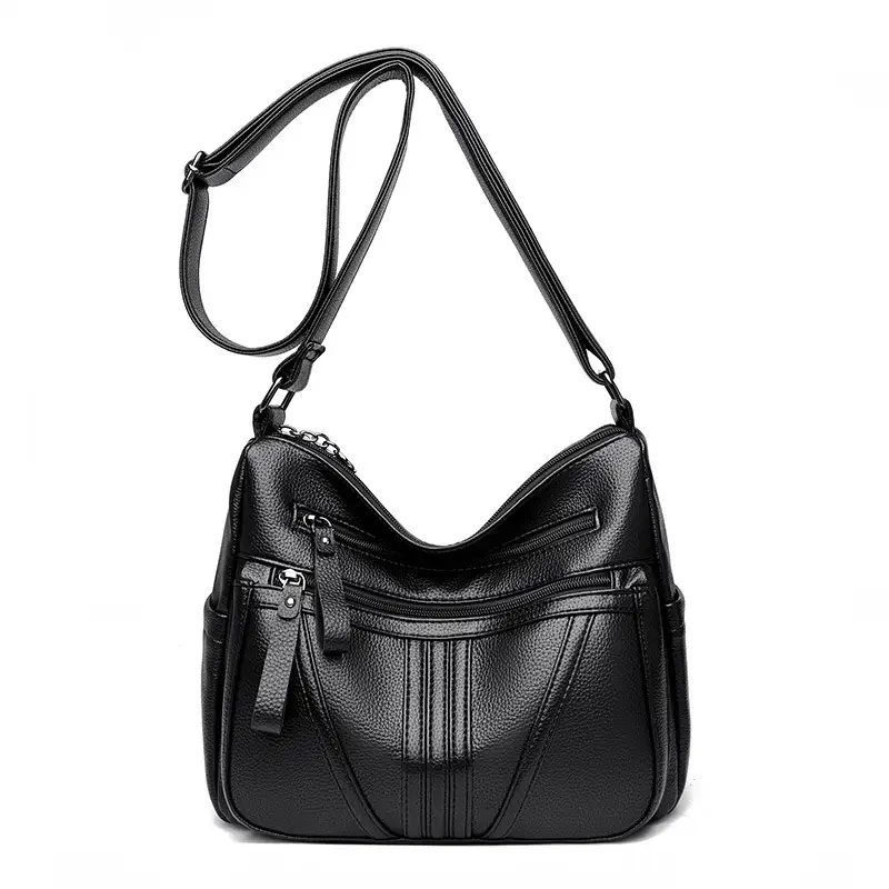 Genuine Leather Simple Shoulder Messenger Bag