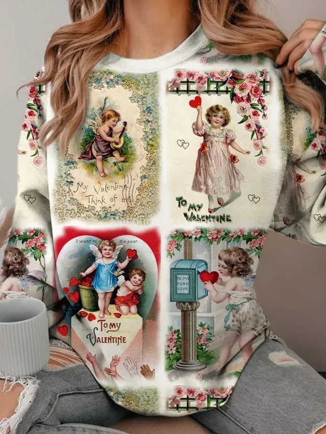Loose Casual And Comfortable Round Neck Temperament Commute Style Sweater G67Z411 - Shop at LoveMi