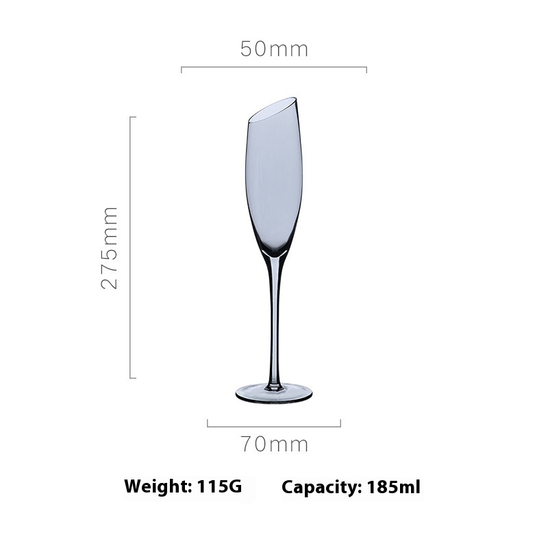 Ash Slant Champagne Glass