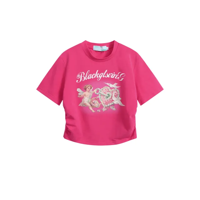 American Short Sleeve Three dimensional Slim Fit Slimming Rose - Shop at LoveMi