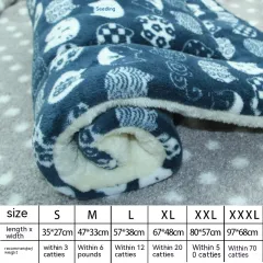 Winter Pet Mat Cat Nest Flannel Kennel Blanket Cat Pad Pet Bed - Blue Lucky Cat - View 1