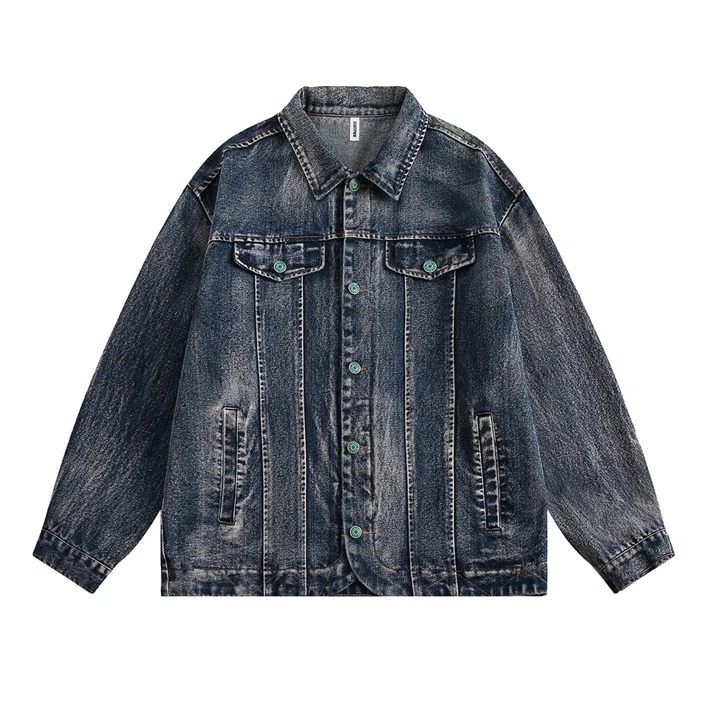 Denim Jacket Men's And Women's Spring And Autumn Punk Distressed - Blue