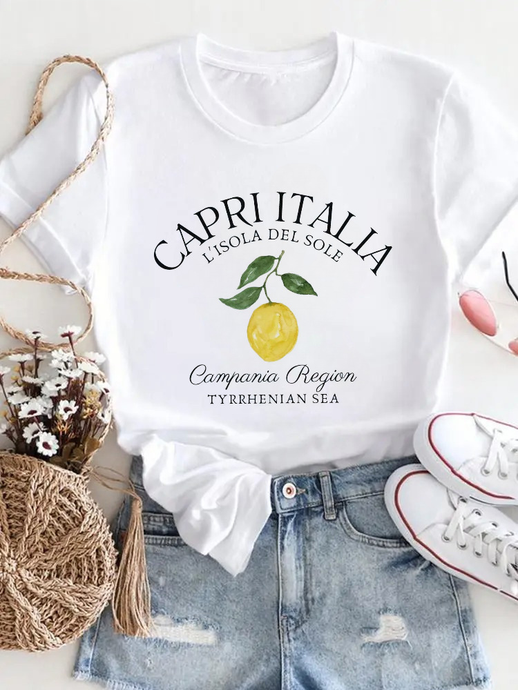 Round-neck Casual Plus-size Loose-fit Short-sleeve T-shirt For Women