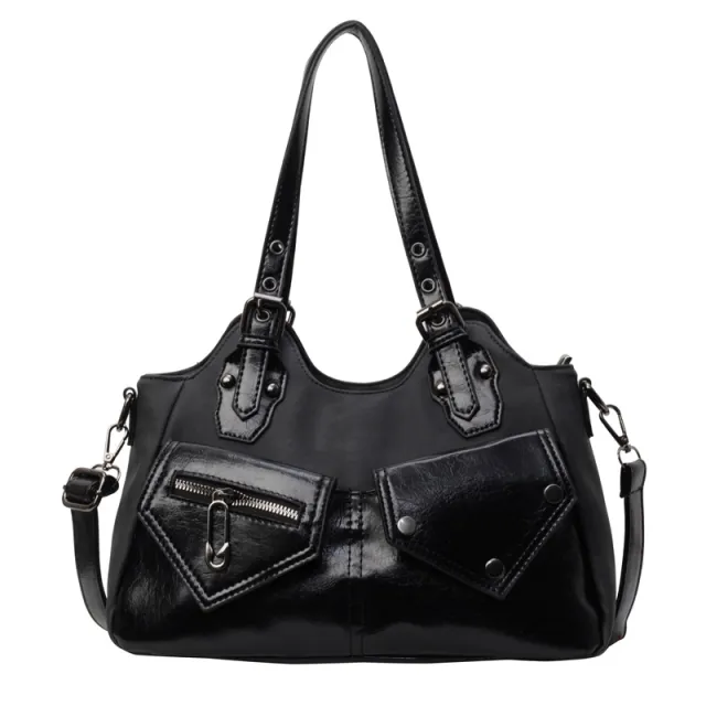 Women's Large Capacity Shoulder Women Hand carrying Crossbody Bag Black - Shop at LoveMi