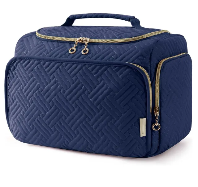 Travel Toiletry Bag Portable Cosmetic Bag Waterproof With Hook Blue - Shop at LoveMi