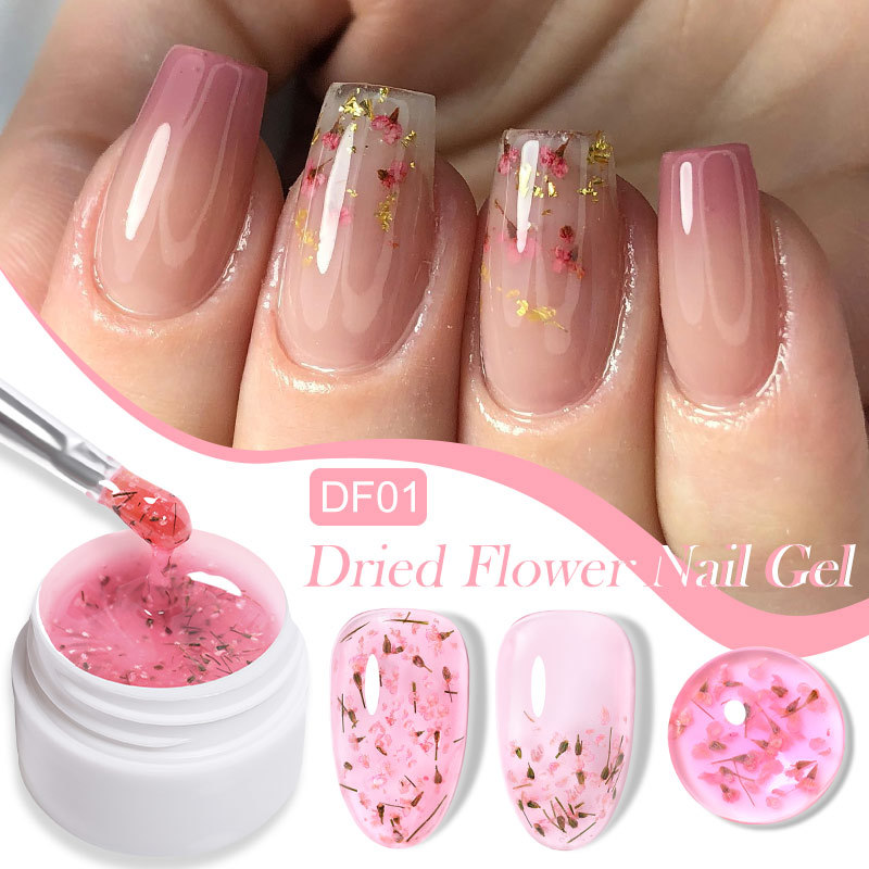New Nail Art Dried Flower Gel 5