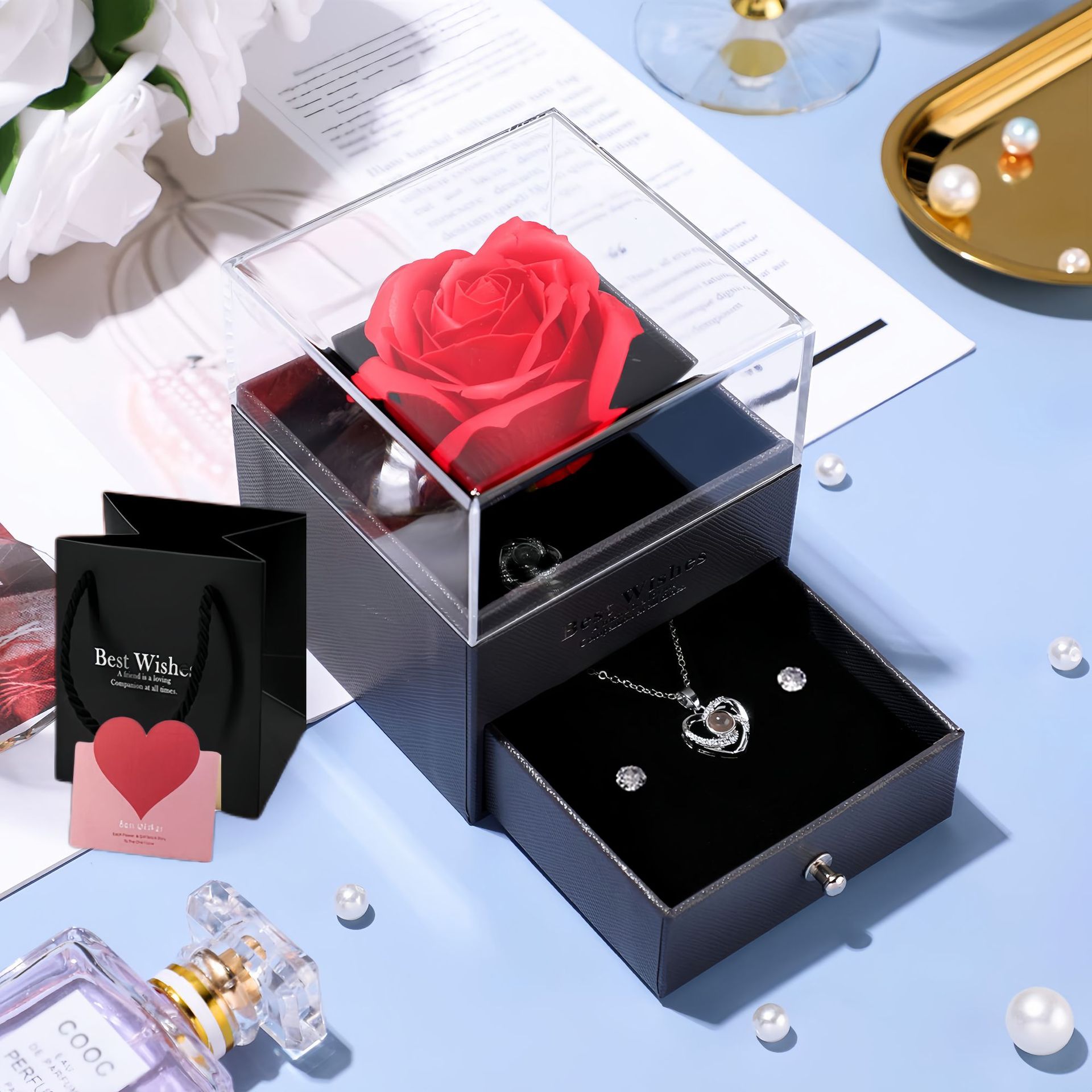 Heart-Shaped Love Language Projection Necklace