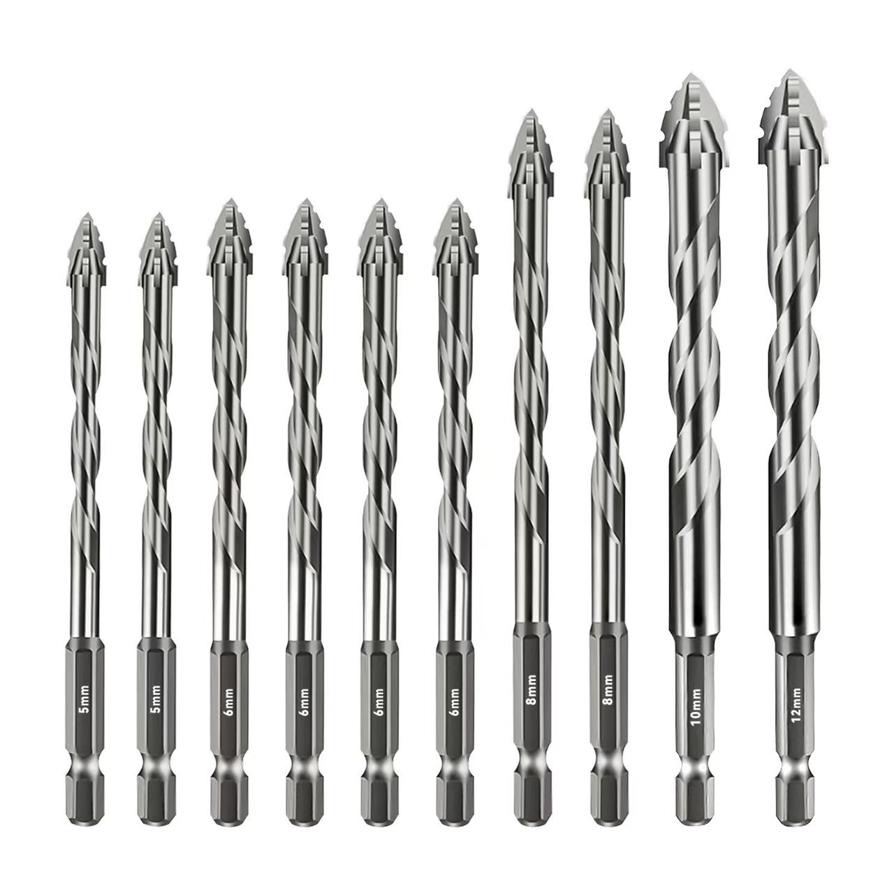 Cross-shaped Four-blade Serrated Dry Drilling Eccentric Drill