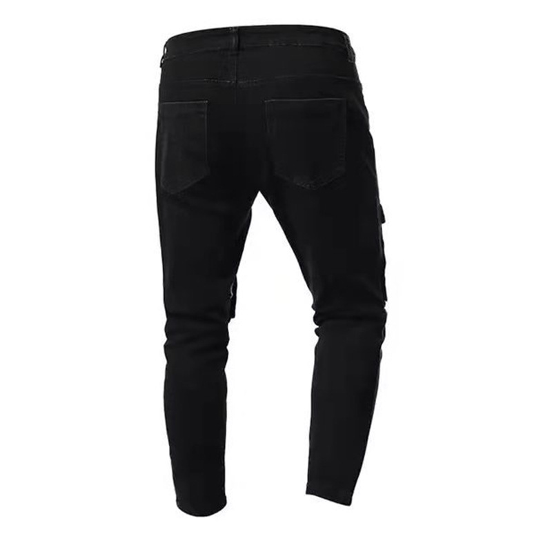 Title 8, Calça jeans masculina com zíper, estilo locomot...