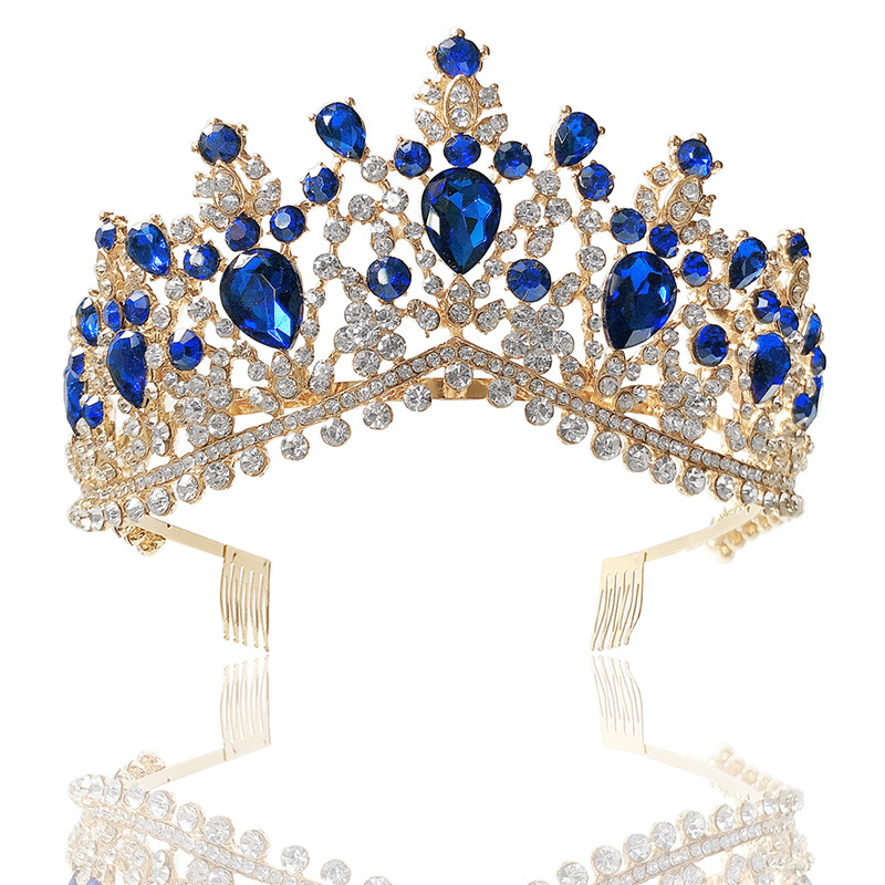 Baroque Bridal Crown Headdress Rhinestone Princess Formal Dress Accessories — foto 13