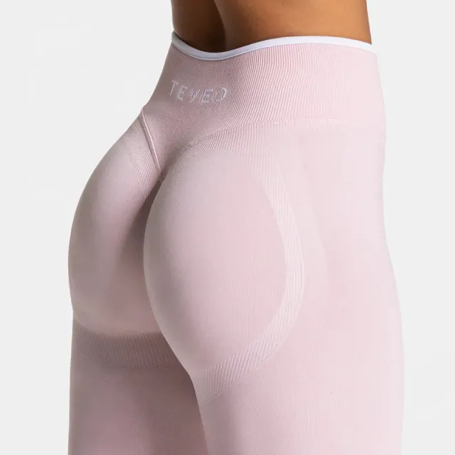 High Waist Workout Hip Lifting White Edge Wicking Sweatpants Pink - Shop at LoveMi