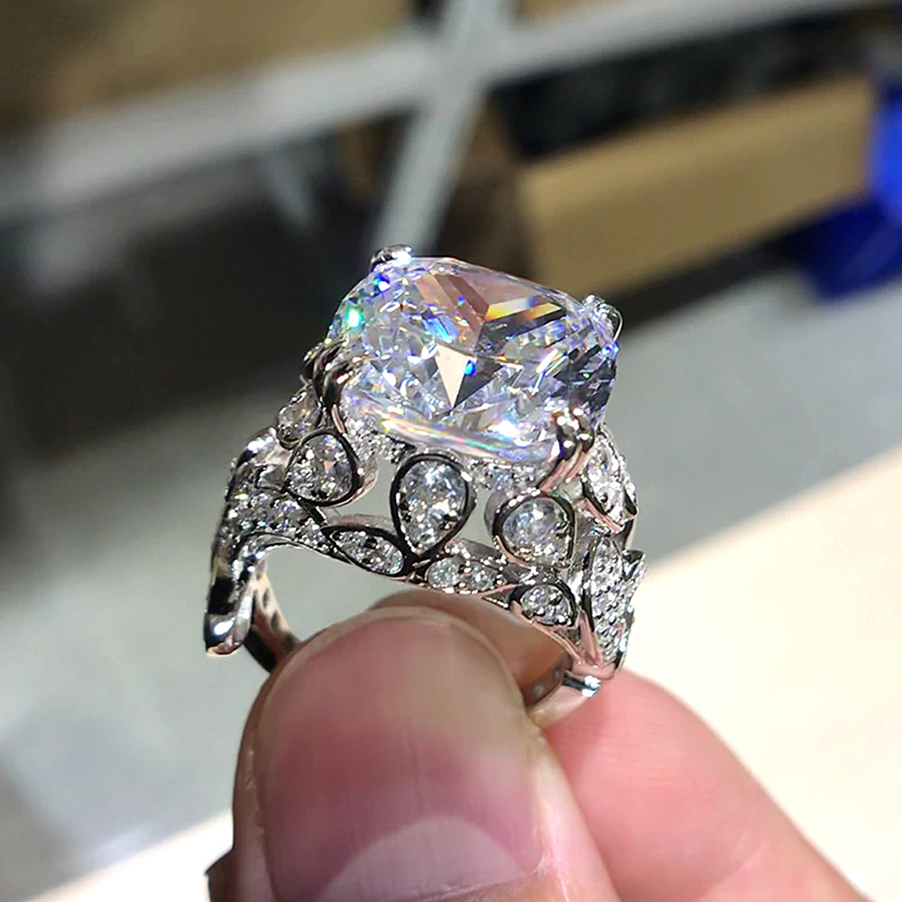 Fashion Colorful Pattern Luxury Zircon Ring