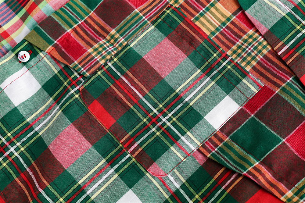 Irregular Spliced Plaid Blouse Men