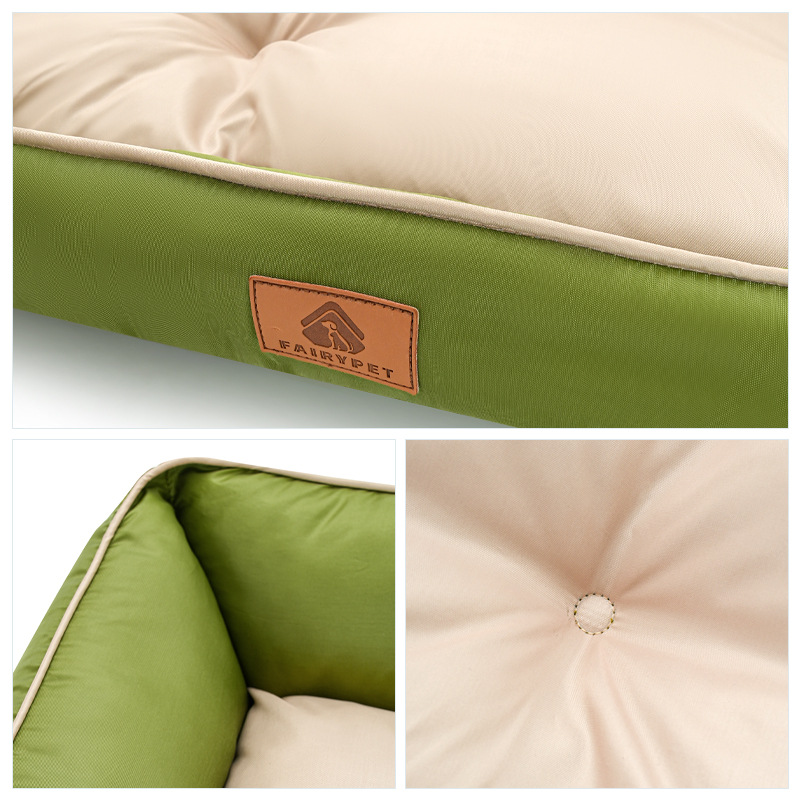 Oxford Fabric Waterproof Dog Bed Color-block Dog Mat All-season Pet Nest Cool Square Dog Sleeping Pad