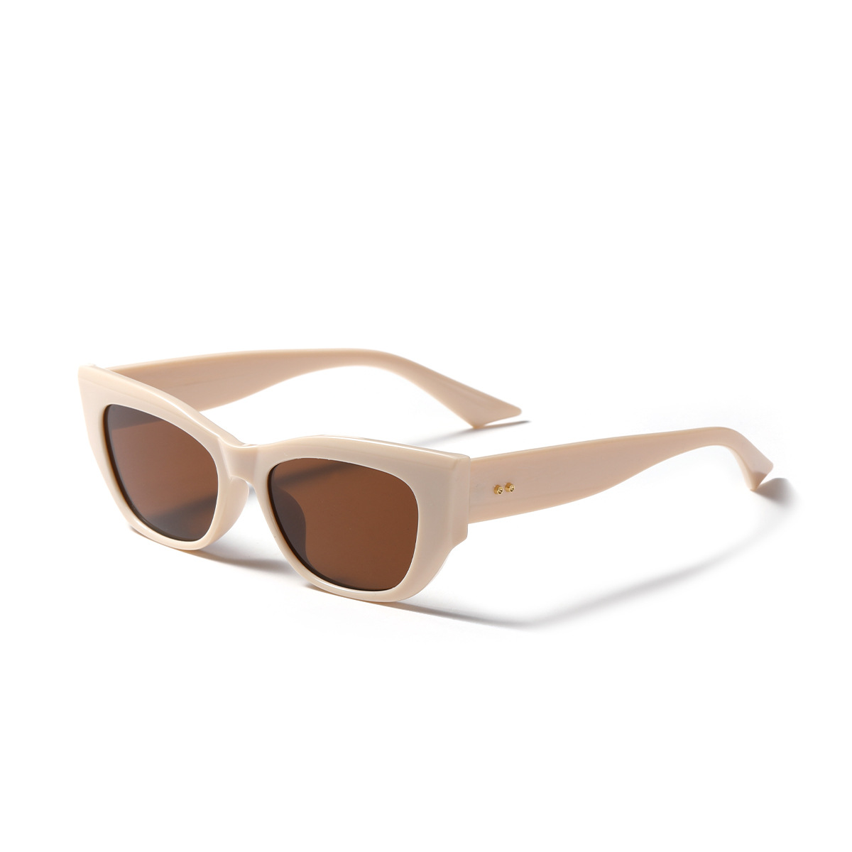 Women's Retro Trendy Fashionable Sunglasses Rice Frame Tea - Shop at LoveMi