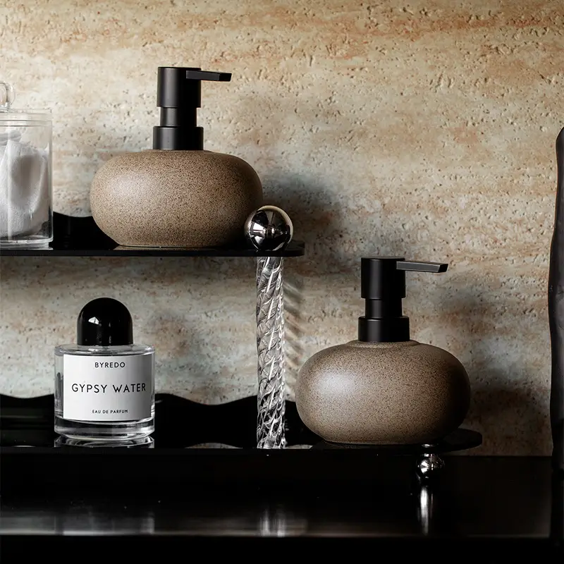 Lotion Shampoo Shower Gel Hand Sanitizer Stoneware Storage Bottle
