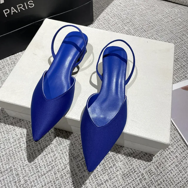 Women's Ankle strap Buckle Solid Color Sandals Blue - Shop at LoveMi