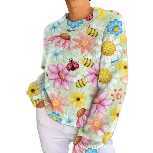 Sweet And Casual Women's Crew neck Sweatshirt With Print Style 12 - Shop at LoveMi