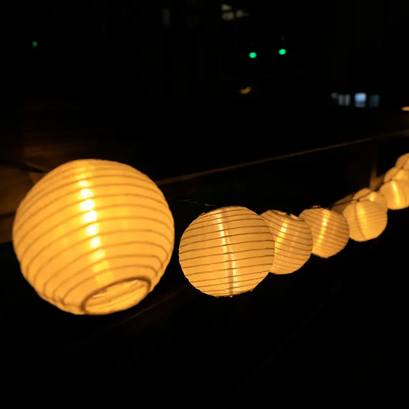 Led Fabric Lantern Solar Energy