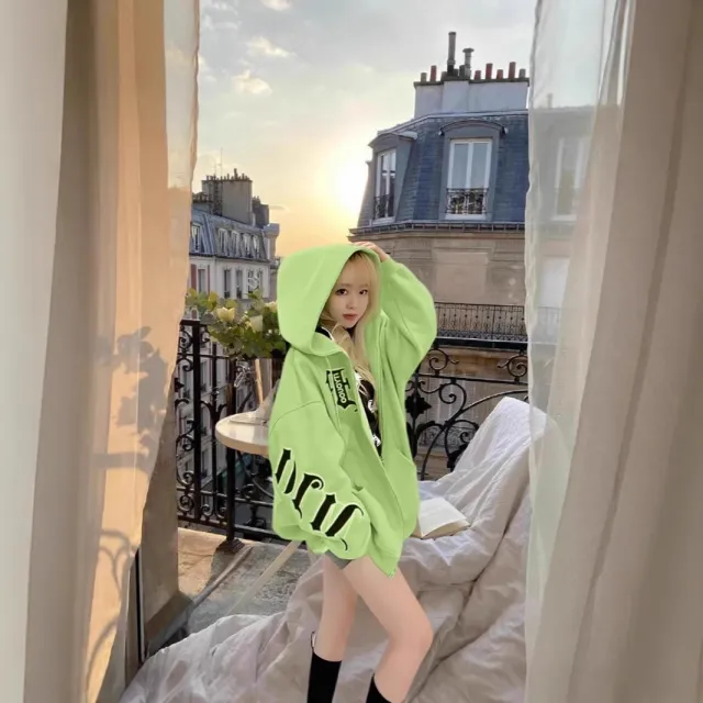 High end Design Sense Oversized Loose Coat Women Green - Shop at LoveMi
