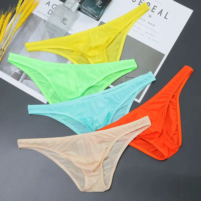 New Transparent Men's Briefs Low Waist Ice