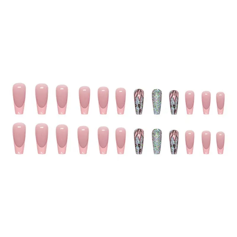 Mid-length European And American Pop French Manicure - W541 Jelly Glue Polish Bar