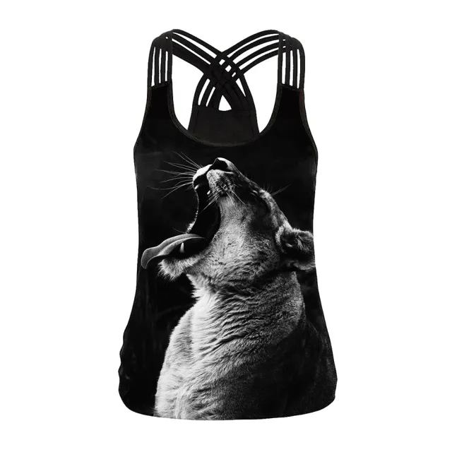 Women's Sexy Big Lips Gold Powder Digital Printed Camisole Wb104 031 - Shop at LoveMi