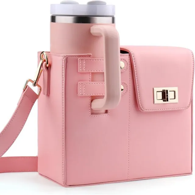 Outdoor Portable Beverage Bottle Kettle Bag Universal Shoulder Crossbody Kettle Bag Pink - Shop at LoveMi