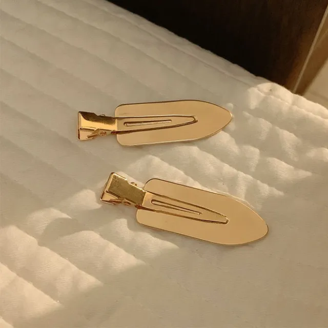 Small Leaf Duckbill Clip DIY Seamless Hair Clip Handmade Material Metal Gold Single - Shop at LoveMi