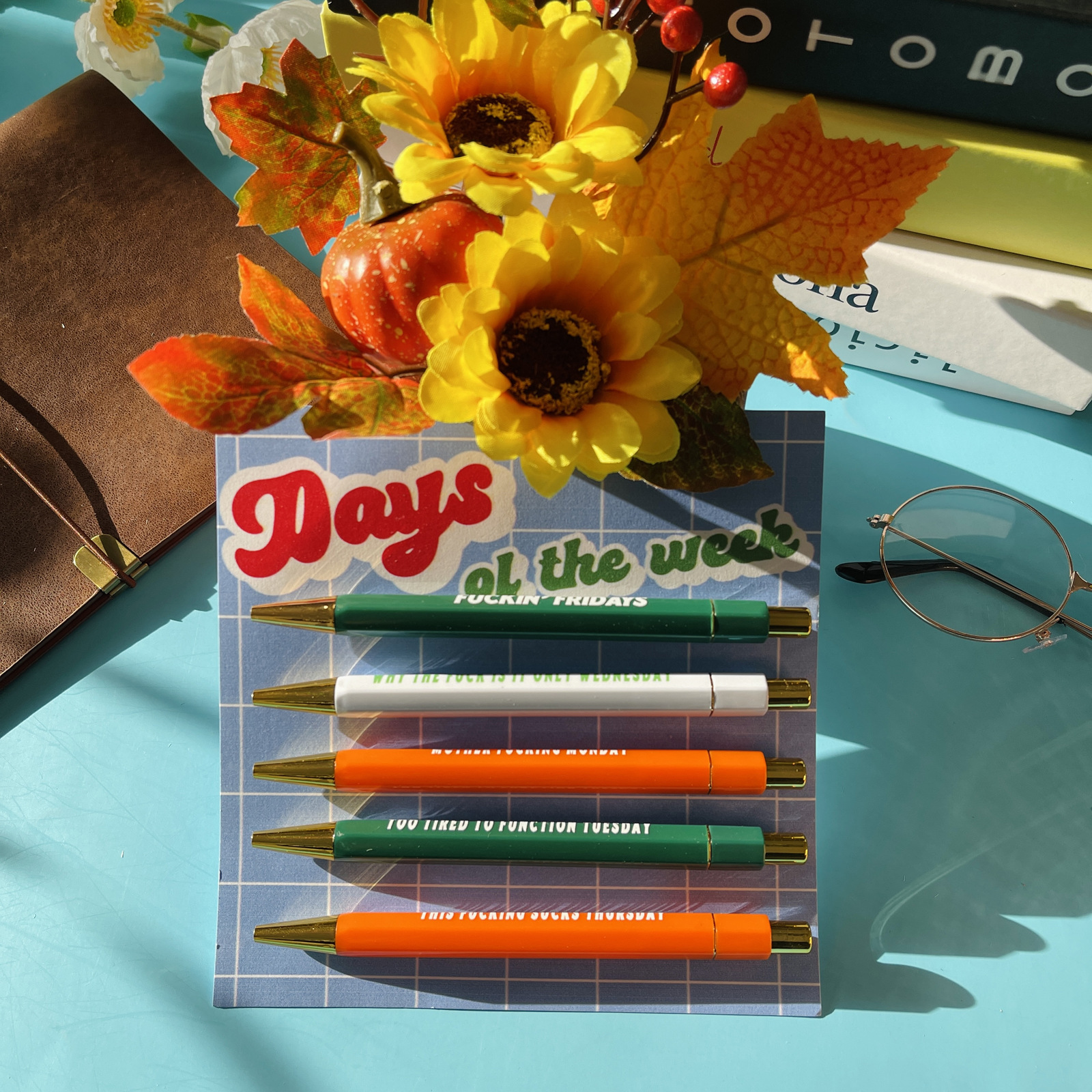 Days Of The Week 5-Pen Paper Card Set