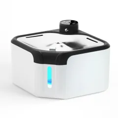 Stainless Steel Pet Water Dispenser Wireless Induction Automatic Water Outlet - White - View 1