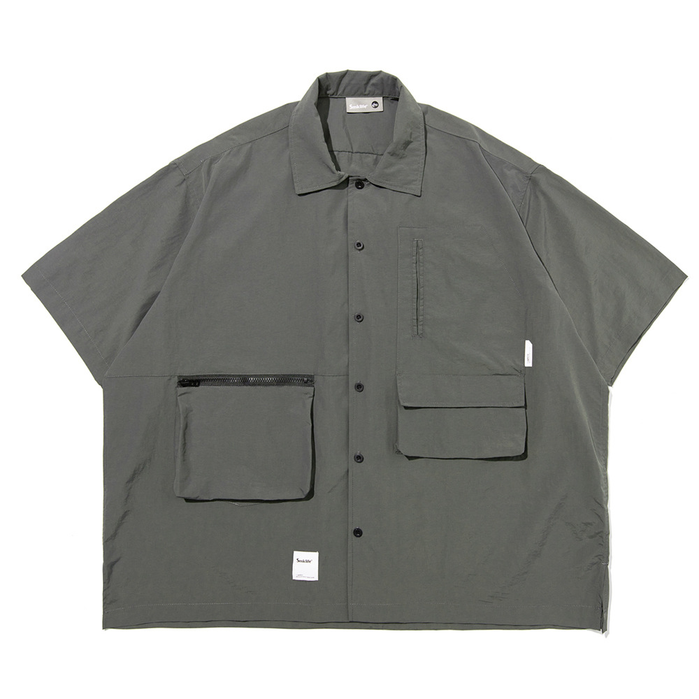 Waterproof Fishing Style Multi-pocket Workwear Short Sleeve Shirt