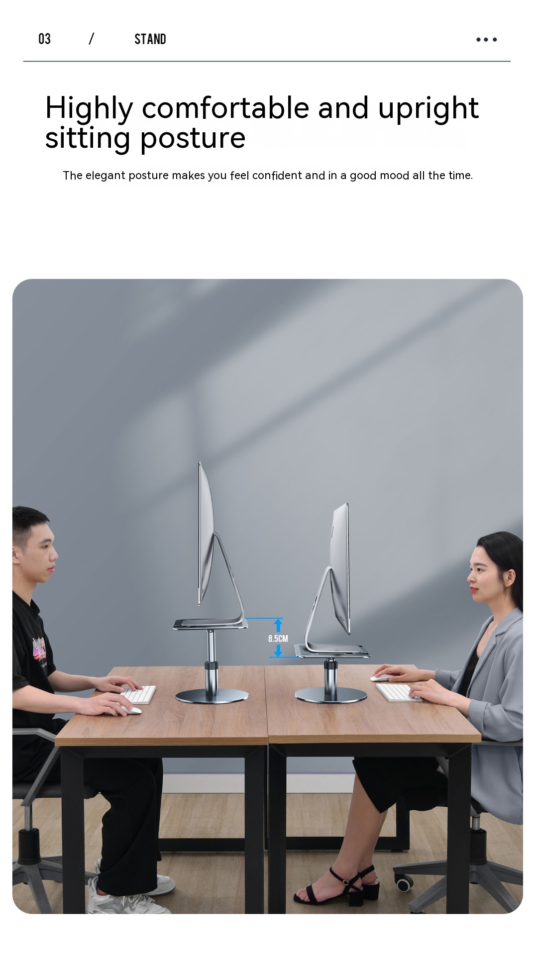 Mobile Folding Laptop Lifting Cooling Bracket - Image 3